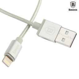 BASEUS MFI인증 아이폰 라이트닝8핀 메탈 충전 데이터케이블 2.4A 1M 실버