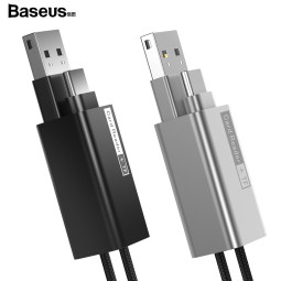 베이스어스 펜던트 카드리더 C타입 데이터 케이블 (블랙)