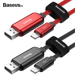 베이스어스 글로잉 라이트 LED 케이블 8핀 (레드)