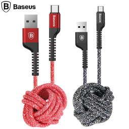 베이스어스 컨피던트 패브릭 C타입 케이블 2A 1.5m (레드)