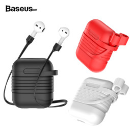 베이스어스 에어팟용 스트랩 실리콘 케이스 (레드)