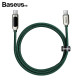 베이스어스 LED 디스플레이 100W 고속충전 데이터 케이블 1M 그린