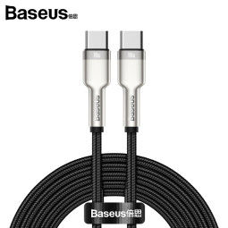 베이스어스 메탈 100W CtoC 고속충전 데이터 케이블 2M 블랙