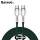 베이스어스 메탈 100W CtoC 고속충전 데이터 케이블 2M 그린
