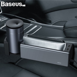 베이스어스 듀얼 USB 사이드포켓 수납함 블랙