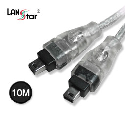 1394투명케이블 , 4P-4P , M／M, 10M