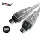 1394투명케이블 , 4P-4P , M／M, 10M