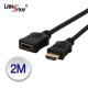 HDMI 1.4케이블, 19P M／F, Black, 4K 60Hz, 2M