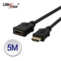 HDMI 1.4케이블, 19P M／F, Black, 4K 30Hz, 5M