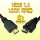D[10238]HDMI1.4 잠금케이블, 19P M／M, 나사고정형, Black, 4K 60Hz, 5M