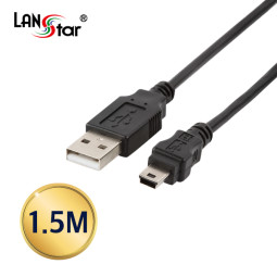 USB2.0미니케이블, USB A／M-5PIN Mini, 1.5M
