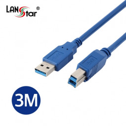 [[USB 3.0]] 케이블 , A／M-B／M, 3M