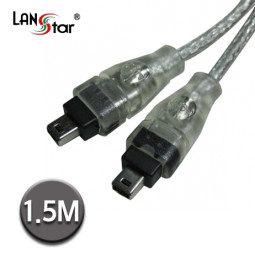 1394투명케이블 , 4P-4P, M／M, 1.5M