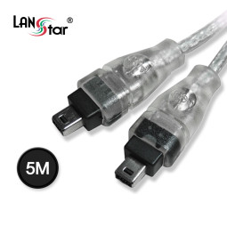 1394투명케이블 , 4P-4P ,M／M, 5M