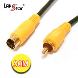비디오케이블 ,SVHS-1RCA M／M, 5pi, 30M