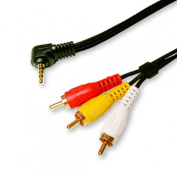 D[10446]AV케이블, 4극3.5ST／M-3RCA／M, 3M