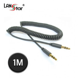 AUX스테레오케이블, 3.5ST M/M, 차량용Coiled, 1M