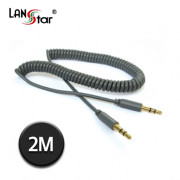 D[10470]AUX스테레오케이블, 3.5ST M/M, 차량용Coiled, 2M