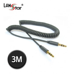 AUX스테레오케이블, 3.5ST M/M, 차량용Coiled, 3M