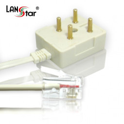 전화선 케이블, 6P2C-4구, IVORY, 5M