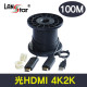 광 hdmi 1.4 광케이블 , HDMI 19P M/M, Black, Optical, 100M