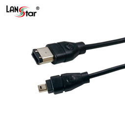 1394케이블 , 4P-6P, Black, 2M