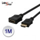 HDMI 1.4케이블, 19P M／F, Black, 4K 60Hz, 1M