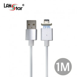 자석 삼성/LG 마이크로 5핀 케이블(실버메탈), 1M