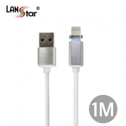 자석 애플 8핀/라이트닝-실버메탈 A/M-Apple 8핀, 1M