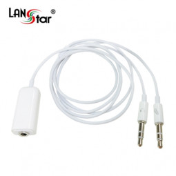PC 헤드셋 변환케이블 White 0.7M