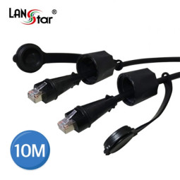 방수용 랜 케이블, CAT.6, FTP, IP67, UL, Black, 10M
