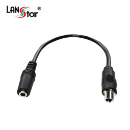 스테레오 판넬형 케이블, 3.5ST/F TO 3.5ST/F, Screw, Black, 0.2M