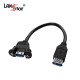 USB3.0 판넬형 연장 케이블 연장 A/F-A/FScrew, Black, 0.2M