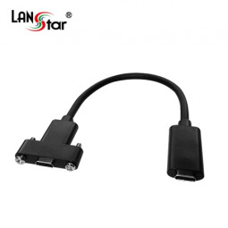 USB 3.1 판넬형 연장 케이블 연장 C/F-C/FScrew, Black, 0.2M