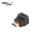 HDMI젠더, HDMI A／M-A／F, Black,90도