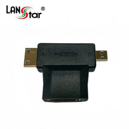 HDMI 멀티 젠더, HDMI A/F TO C/M or D/M, Black