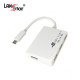 [USB 3.1] HUB, USB 3.1 C/M- USB3.0 4Port, White