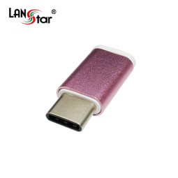 [USB 3.1] 변환젠더, USB 3.1 C/M-Micro B/F, 핑크 Metal-P