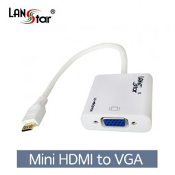 Mini HDMI (C타입) TO VGA컨버터/영상/오디오지원 0.2M