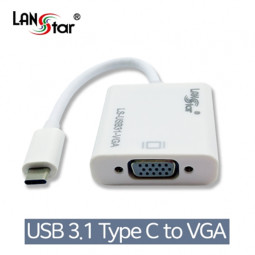 신호변환 컨버터 USB 3.1(M) TO VGA(F) 0.15M, Full HD 60Mhz