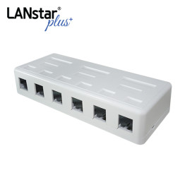 돌출형아울렛 MOUNT BOX, 공박스 6-Port, White
