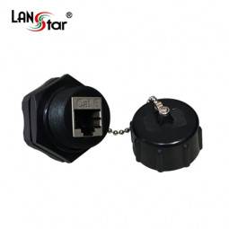 방수용,방수 공사 연결용 랜 커플러(RJ45 F/F타입), CAT.6, STP, IP67, UL