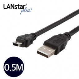 USB 2.0미니케이블 , USB A/M-5PIN Mini, 0.5M