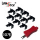 LAN 포트 Lock-Plug, RJ45 잠금장치 플러그, BLACK, (Lock Key 1개 플러그 10개 1SET)[10SET]