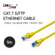 CAT.7 랜케이블, SSTP, 50u Gold, 5M, Yellow