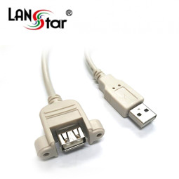 USB2.0판넬형케이블 A형M／F SCREW 나사고정, 5M