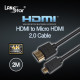 HDMI to Micro HDMI 2.0 케이블 2m , 4K 60Hz (100개)