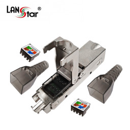 Tooless 키스톤잭 타입 I 커플러,CAT.6A, 메탈 (LANstar)