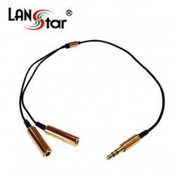 모바일 스테레오변환케이블, 3.5ST/M-2*3.5ST/F, 고급형 메탈, 0.3M