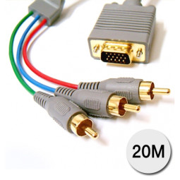 RGB／3R케이블 , HDB15P／M-3RCA／M, 20M